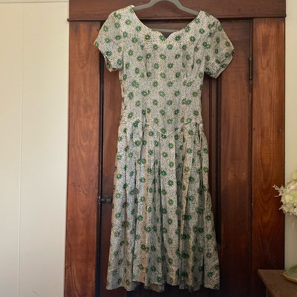 Silk 1940s vintage dress